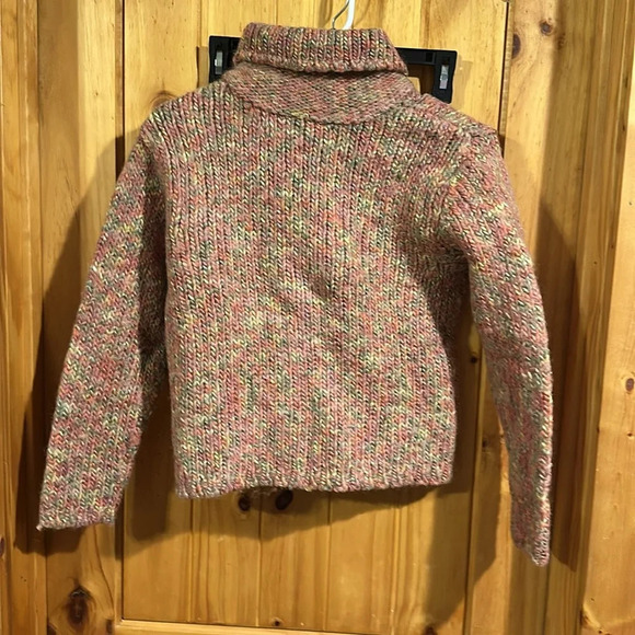 Talbots Wool Crop Sweater Pullover Shawl Collar - Picture 2 of 5